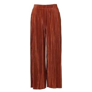 Copper pleated wide leg pants